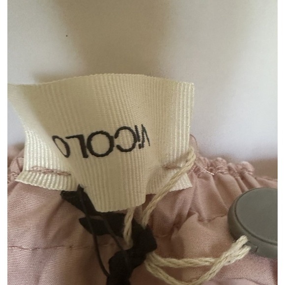 Vicolo Pink Off Shoulder Crop Top Long Sleeve 100% Cotton Made in Italy Size S - Picture 7 of 11